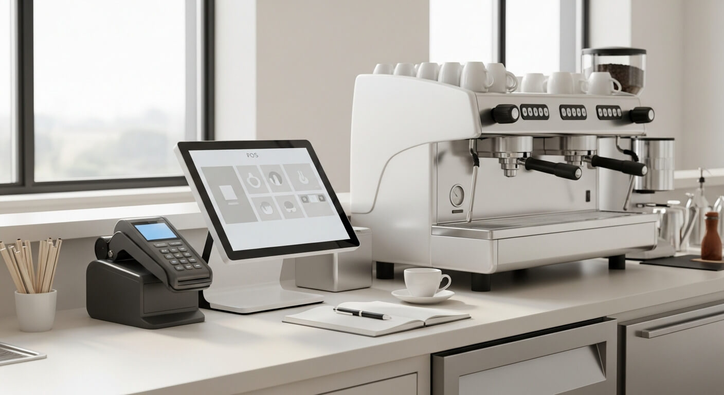 Program dla kawiarni używany przy kasie